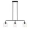 Designers Fountain Logan 60 Watt 3 Light Matte Black Pendant with Clear Seedy Glass Shade 96438-MB - alternate 1